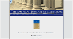 Desktop Screenshot of americanjournalofmediation.com