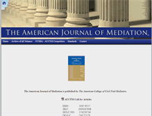 Tablet Screenshot of americanjournalofmediation.com